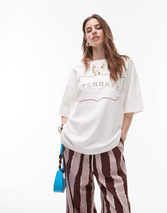 La Terezza Cutwork Oversized Tee