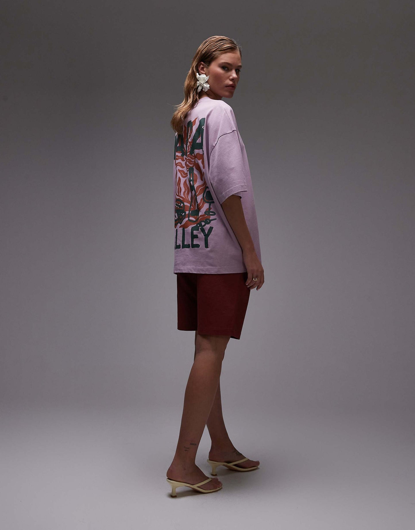 Graphic Napa Valley Oversized Tee With Backprint