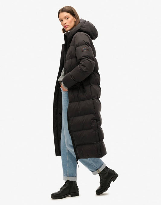 Microfibre Longline Puffer Jacket