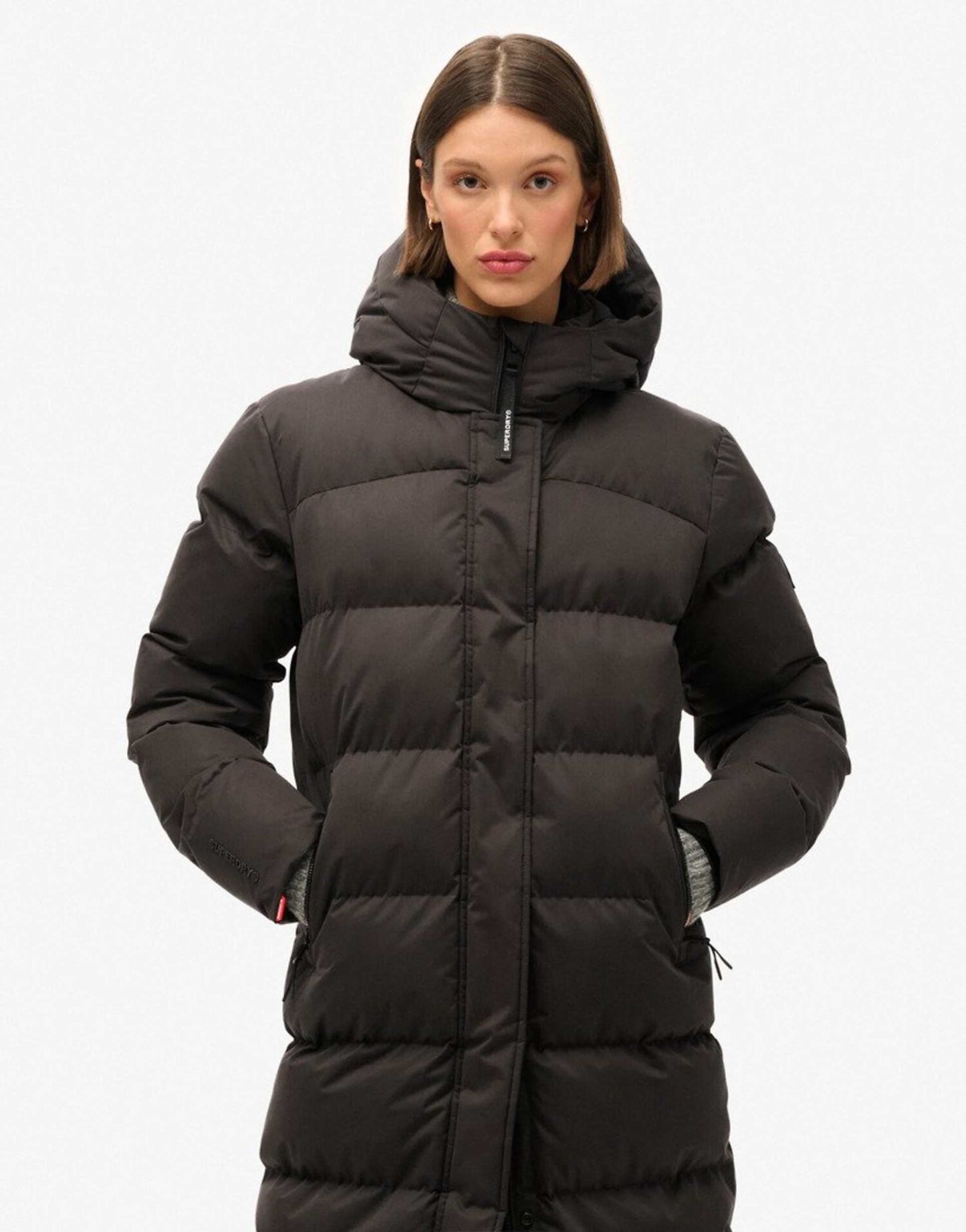 Microfibre Longline Puffer Jacket