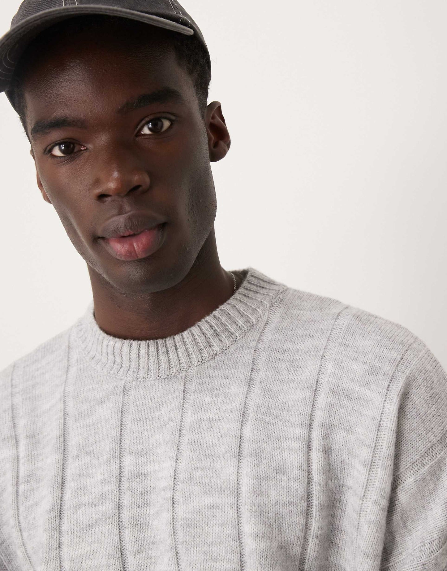 Super Oversized Boxy Crew Neck Jumper With Wide Rib