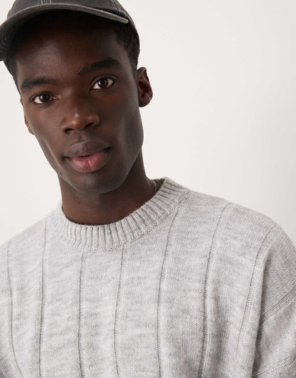 Super Oversized Boxy Crew Neck Jumper With Wide Rib