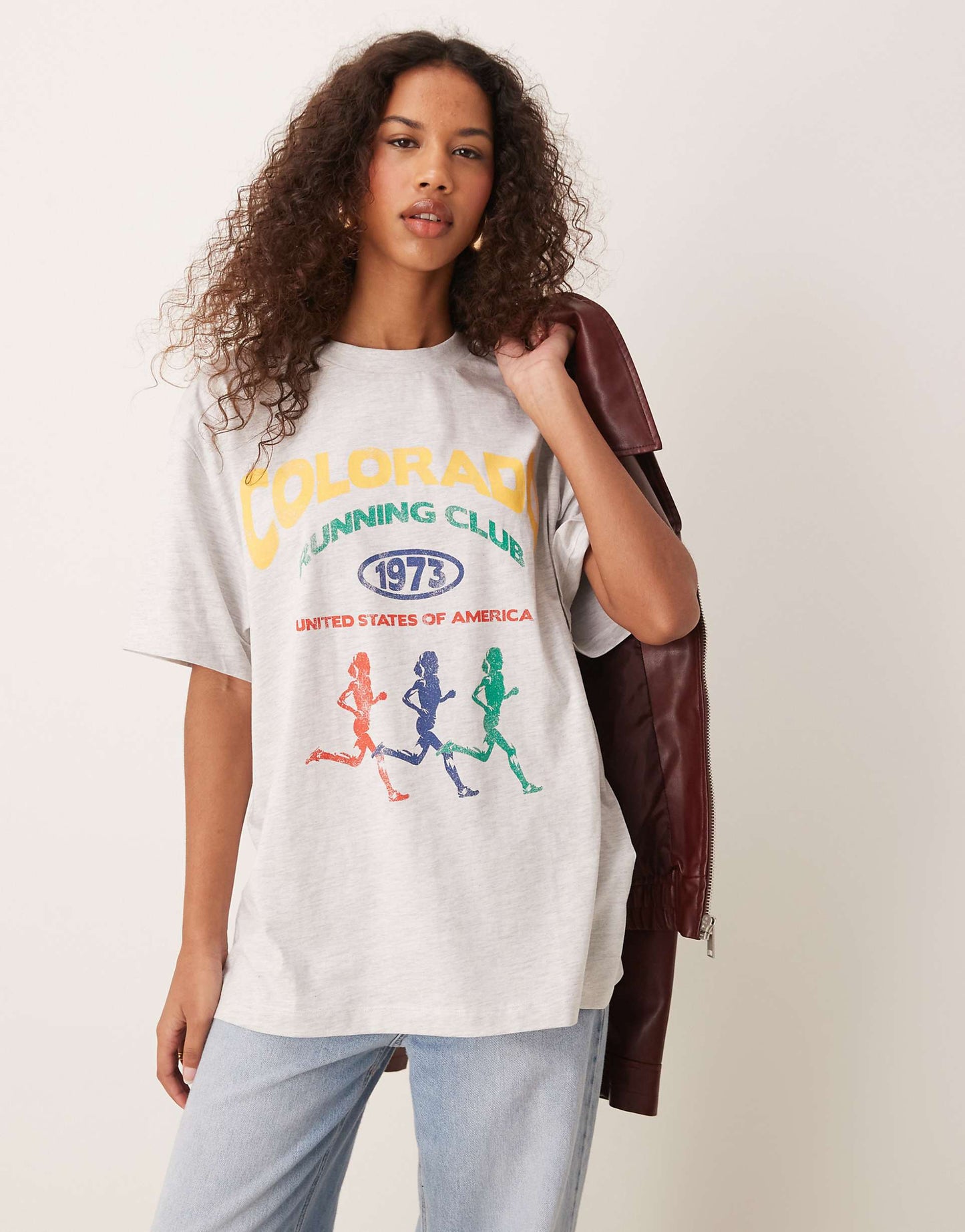 Oversized T-Shirt With Colorado Running Club Graphic