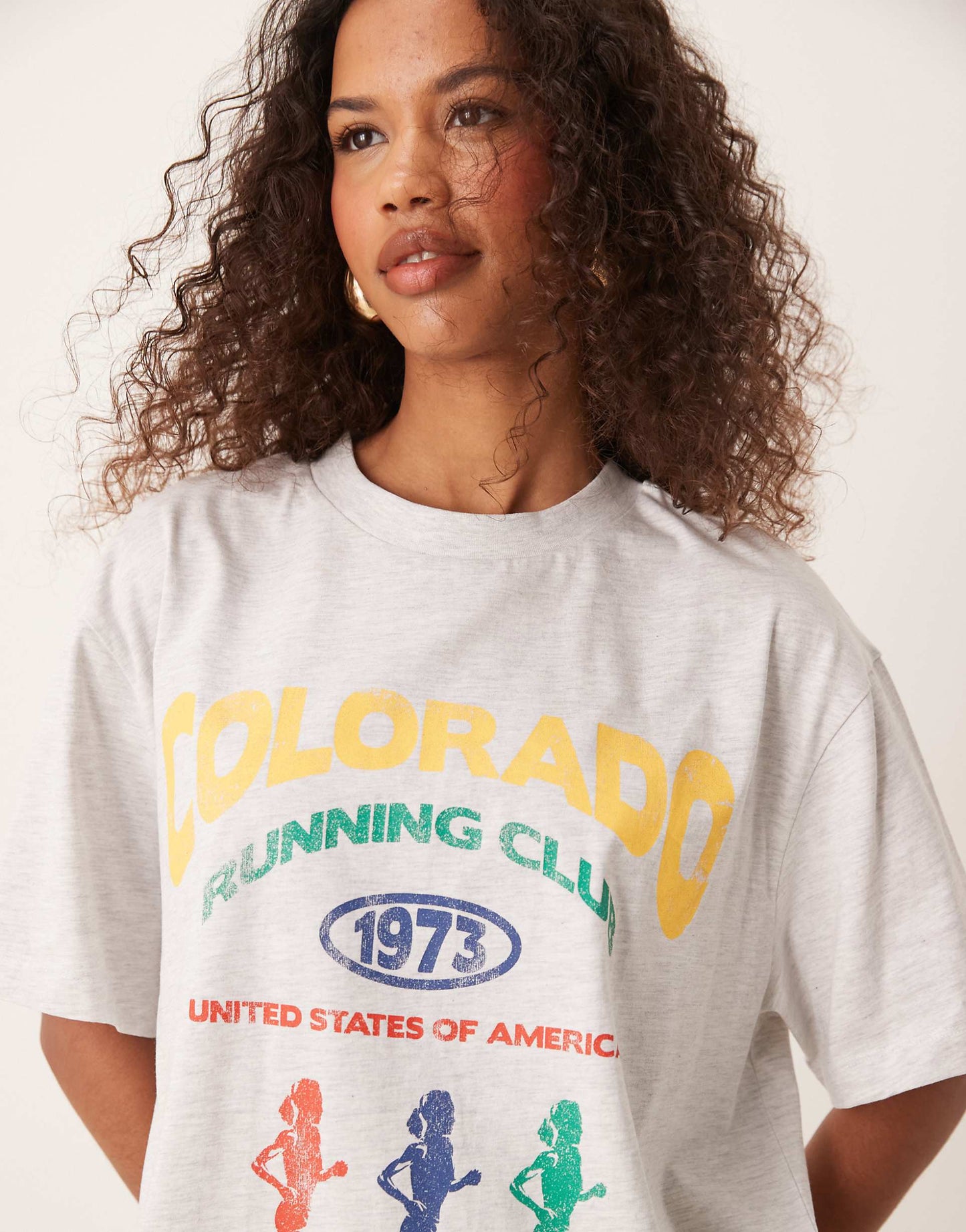 Oversized T-Shirt With Colorado Running Club Graphic