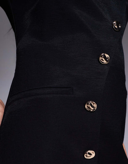 Asymmetric Hem Mini Dress