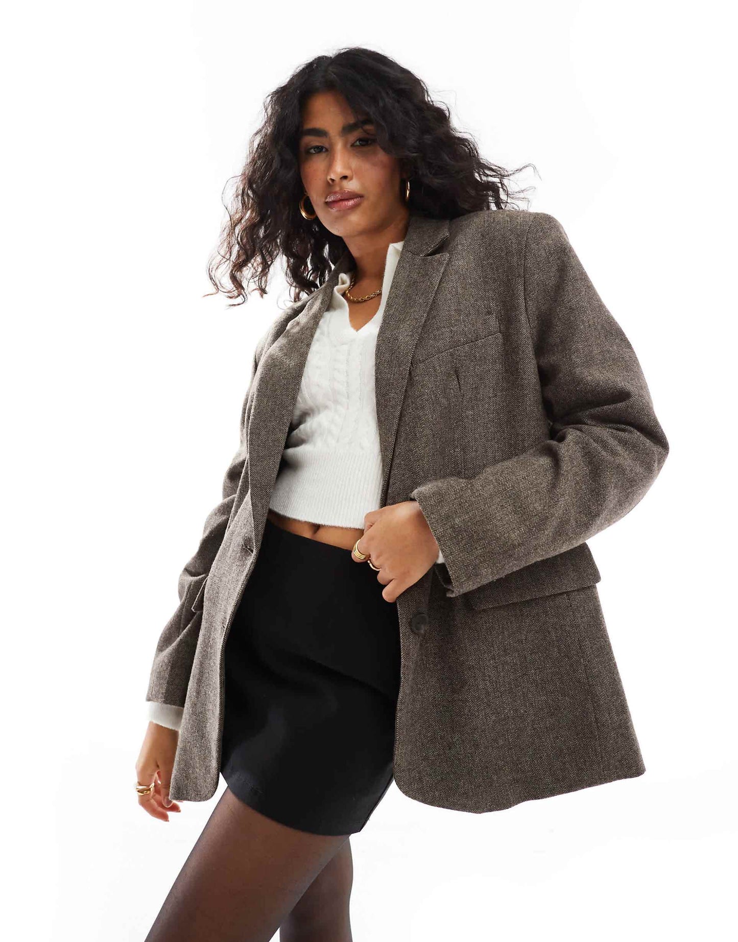 Wool Look Oversized Jacket