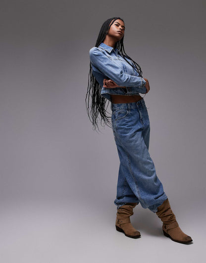 Loose Wave Slim Fit Denim Jacket