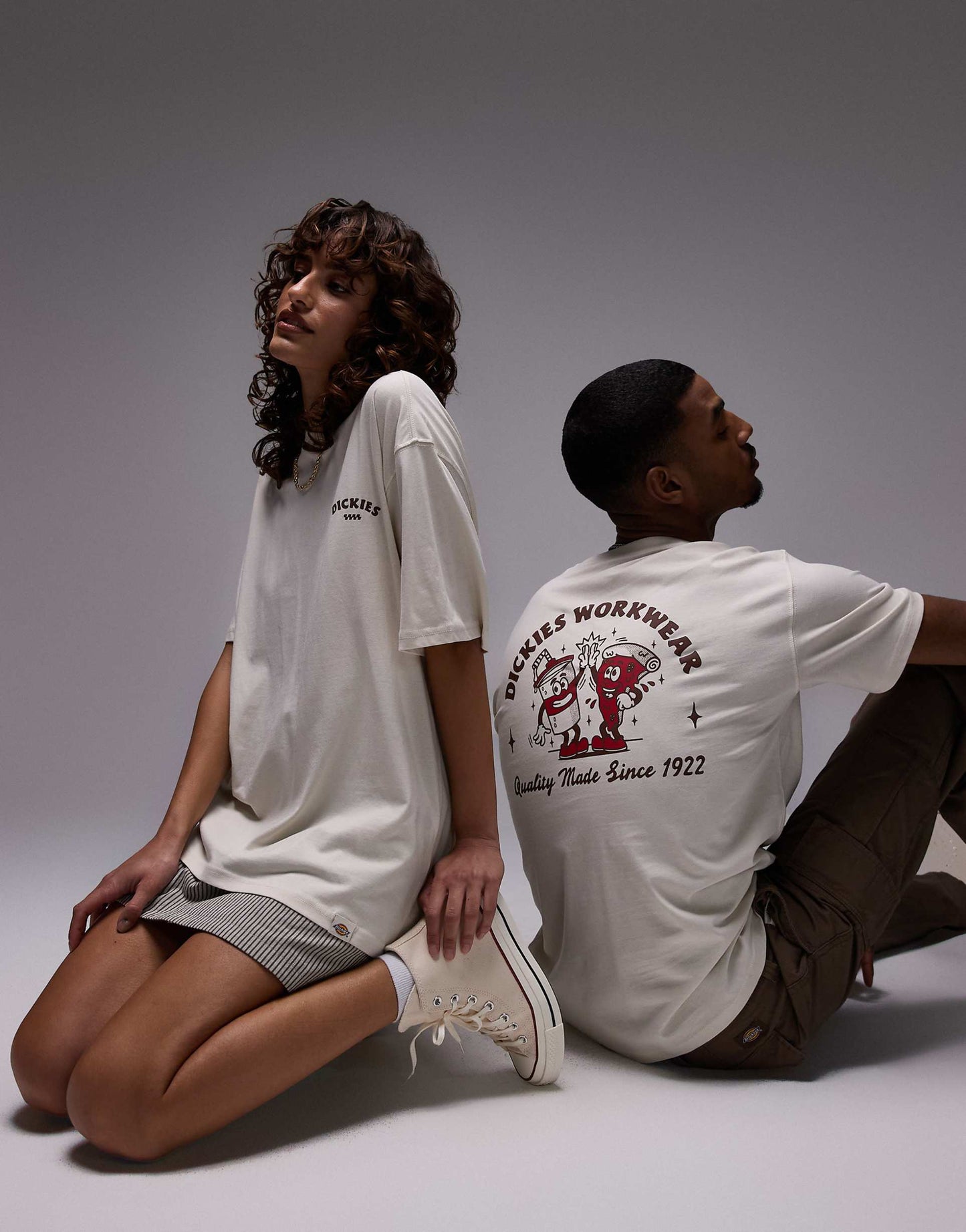 Pizza Graphic Back Print T-Shirt