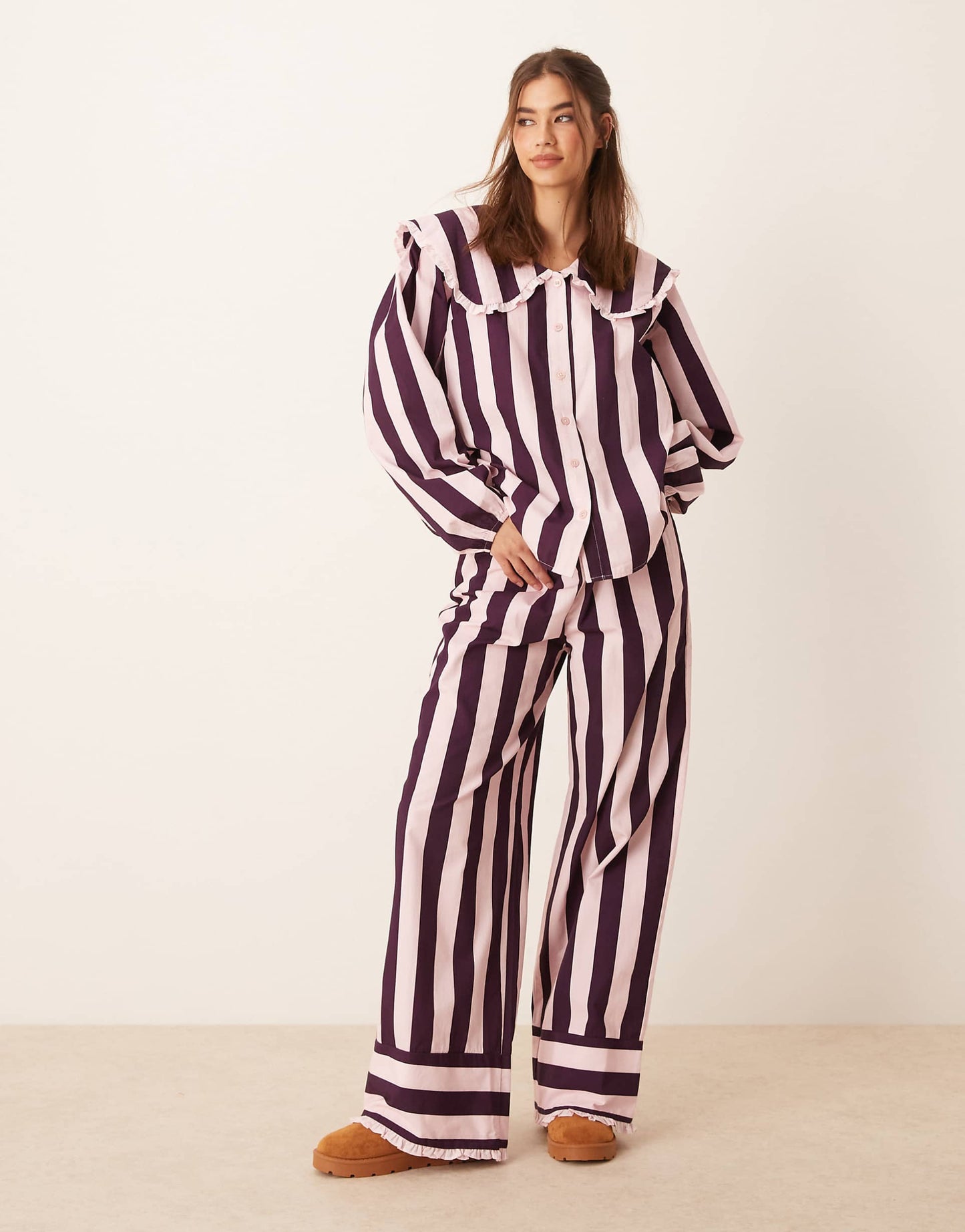 Wide Leg Pyjama Trouser Co Ord