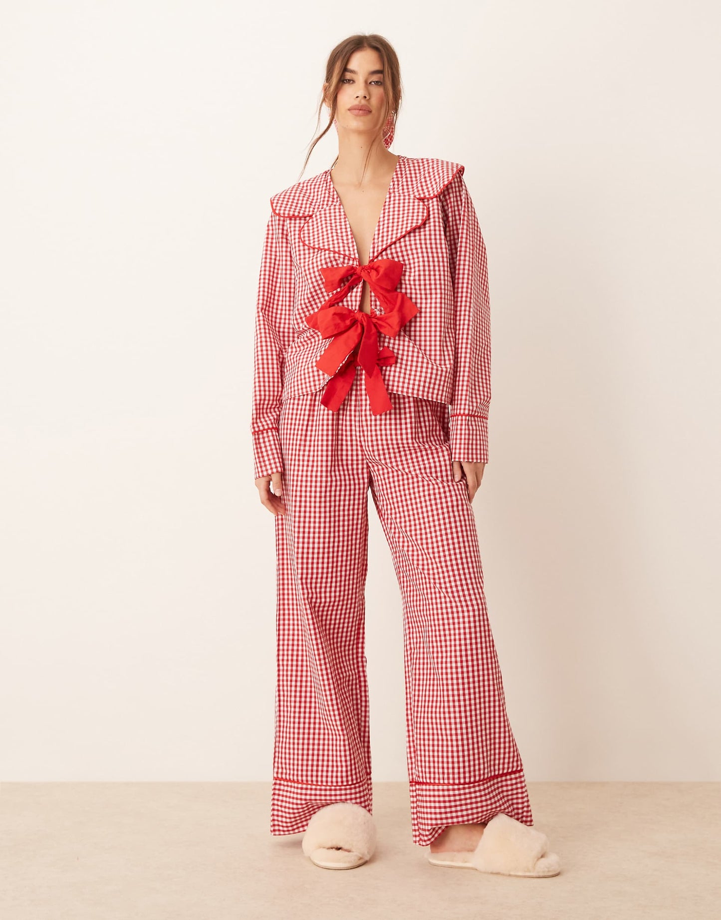 Wide Leg Pyjama Trouser Co Ord