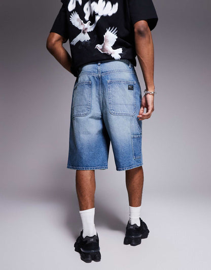 Longer Length Carpenter Denim Jort