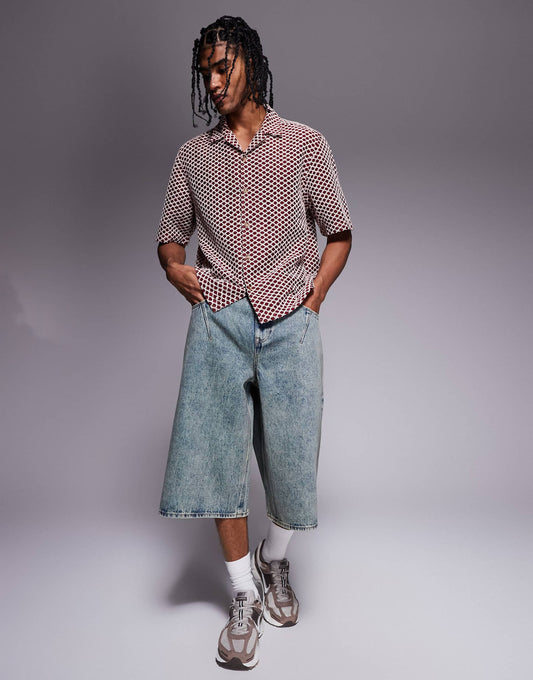 Longer Length Denim Jort