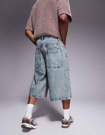 Longer Length Denim Jort