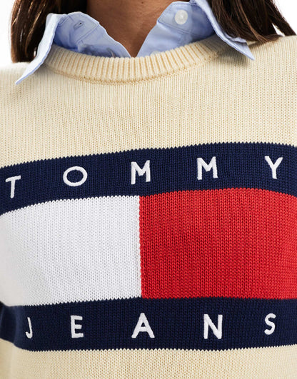 Colour-Blocked Flag Relaxed Jumper