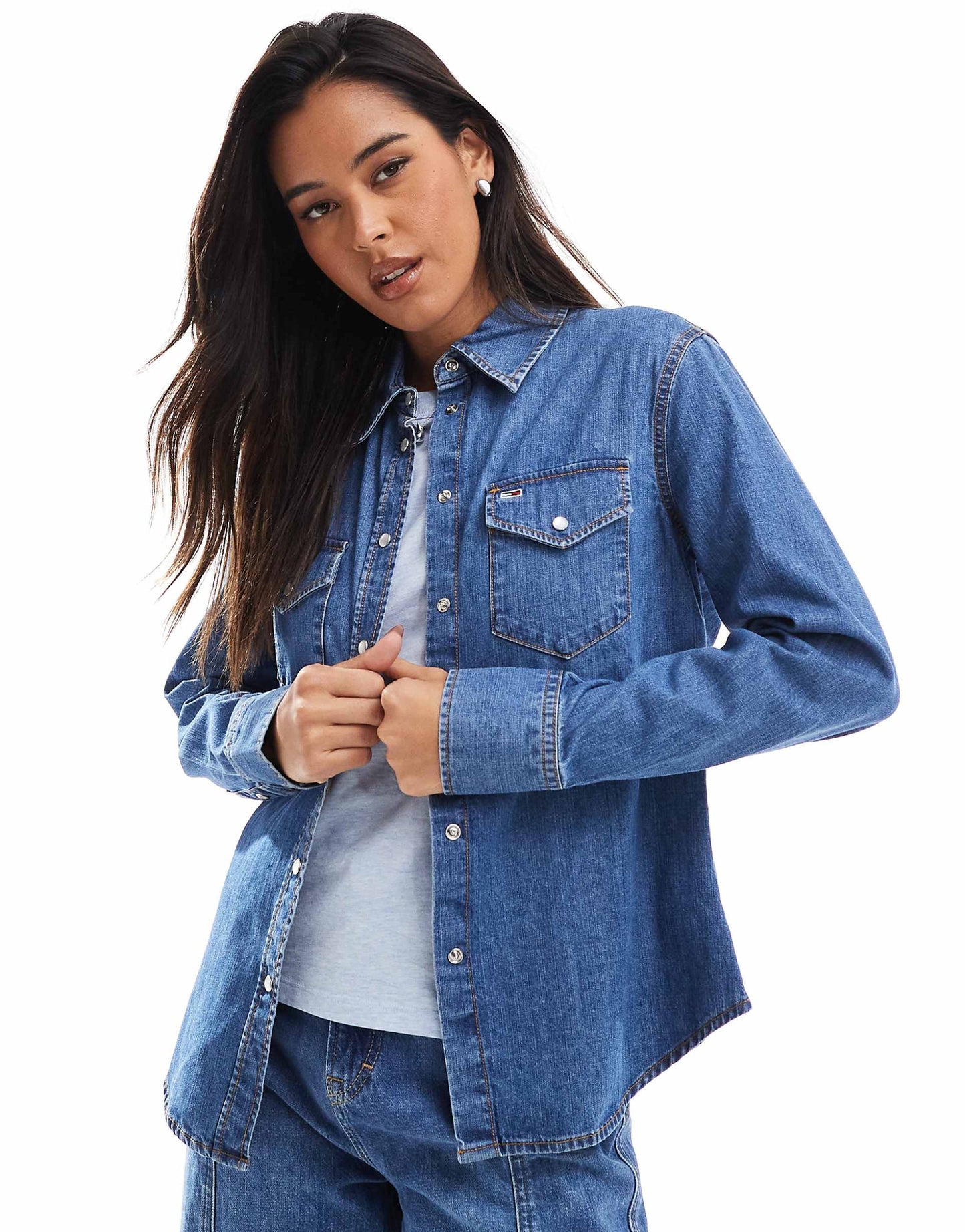Regular Fit Western Denim Shirt