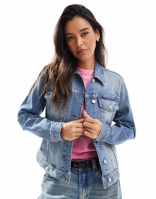 Denim Slim Trucker Jacket