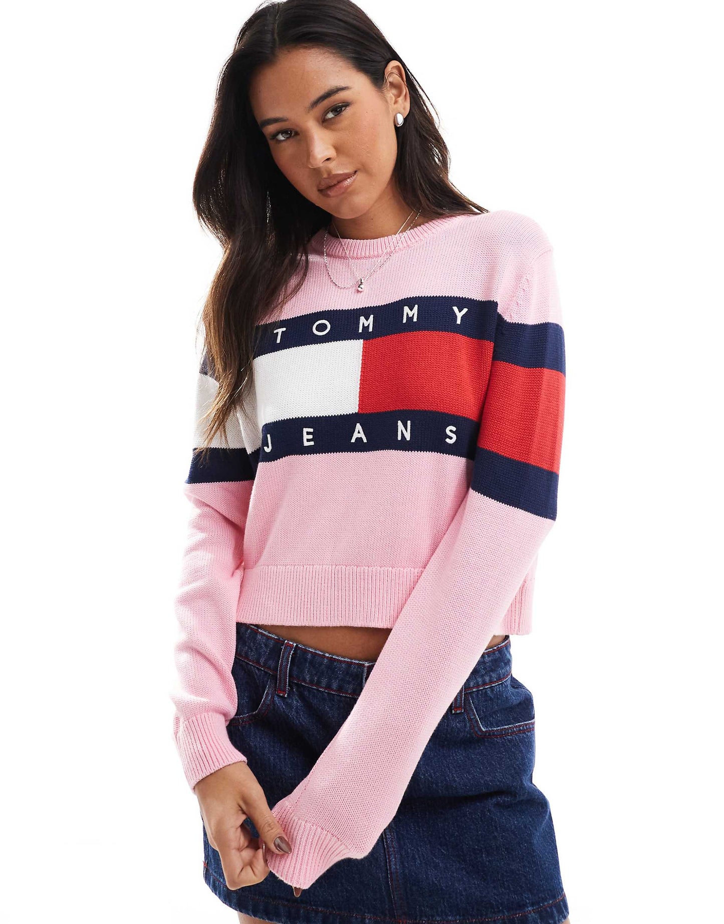 Colour-Blocked Flag Relaxed Jumper