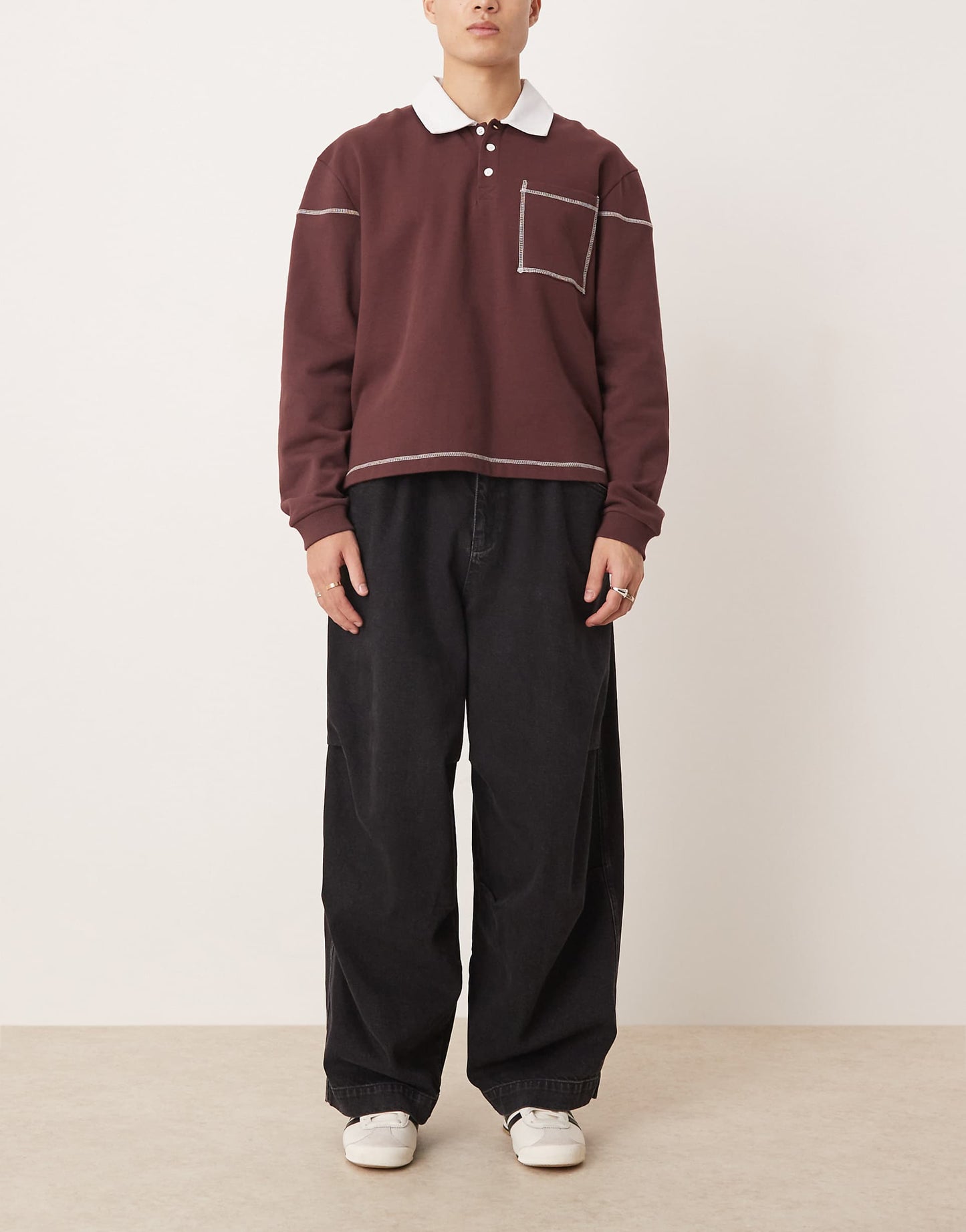 Oversized Parachute Jeans With Elasticated Waist