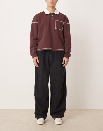 Oversized Parachute Jeans With Elasticated Waist