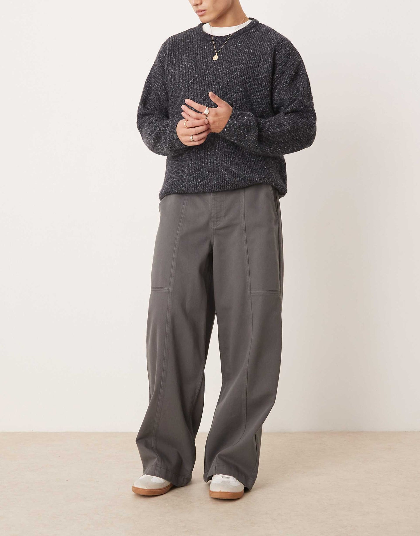 Super Baggy Trousers With Panelling