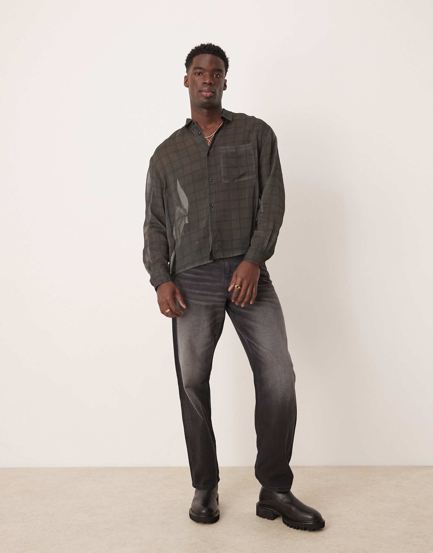 Oversized Chiffon Shirt