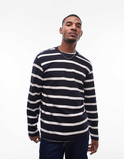 Long Sleeved Stripe T-Shirt