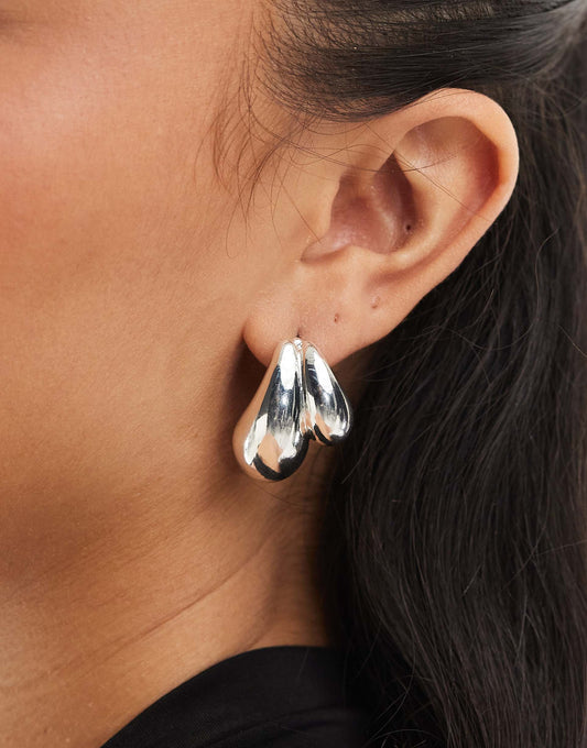 Double Drop Curve Earrings