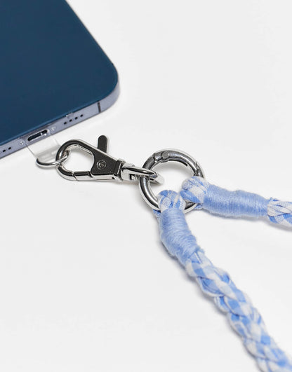 Gingham Twisted Phone Strap