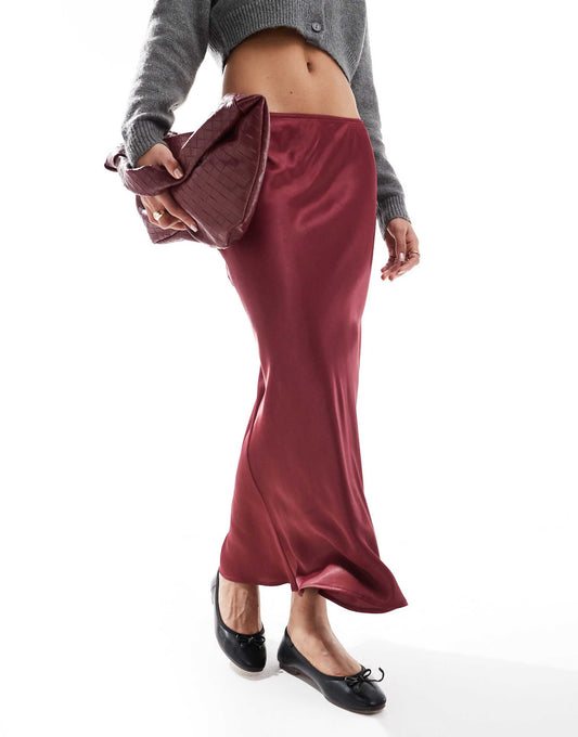 Satin Midi Skirt