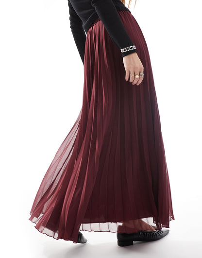 Pleated Maxi Skirt