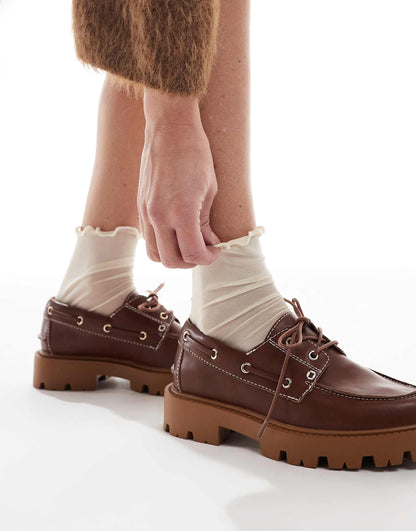 Leora Chunky Boat Shoes