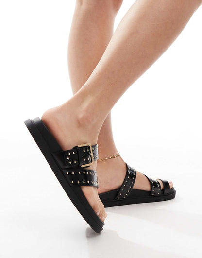 Tarha Studded Footbed Toe Thong Sandals