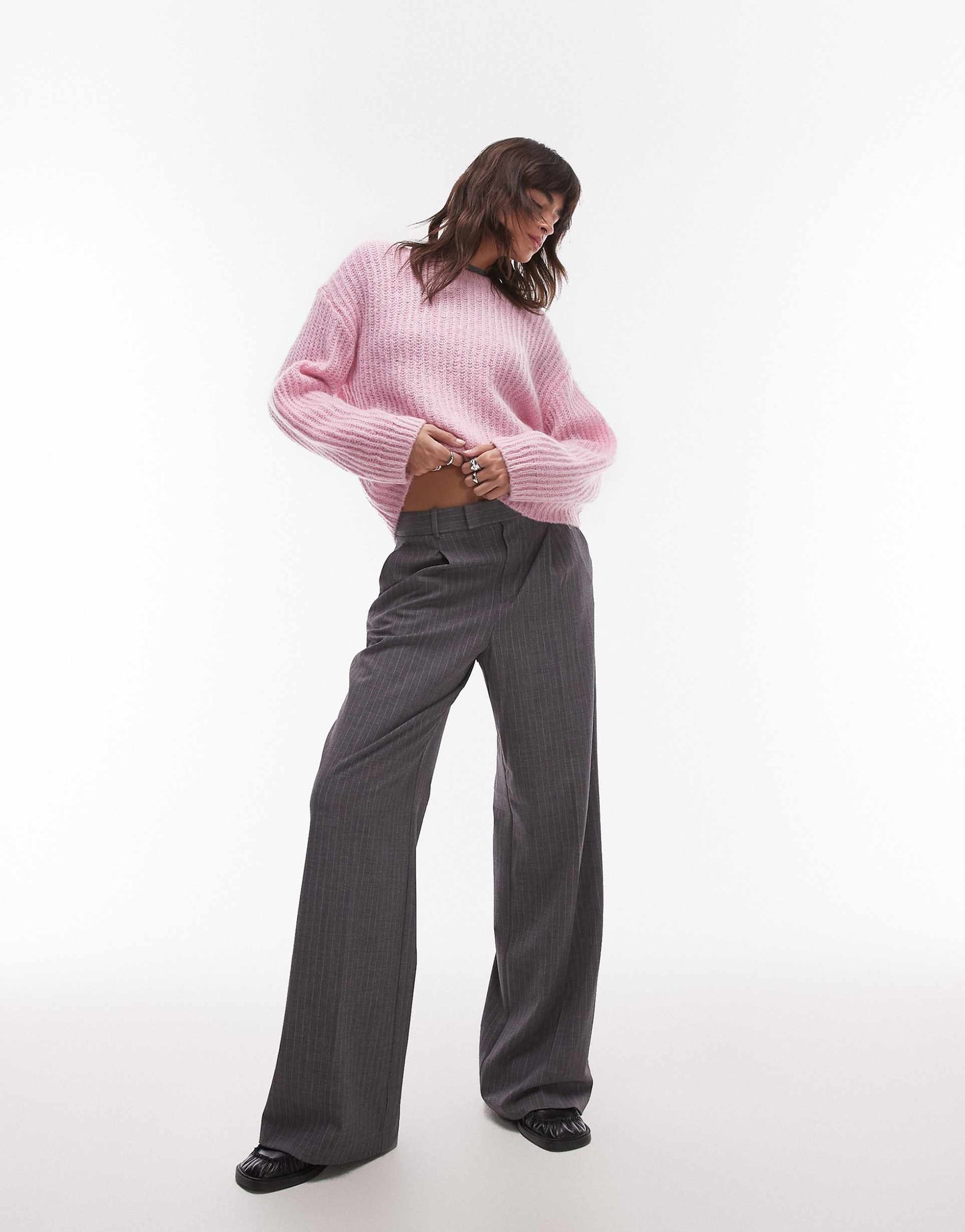 Rich Wool Knitted Sweater With Mohair