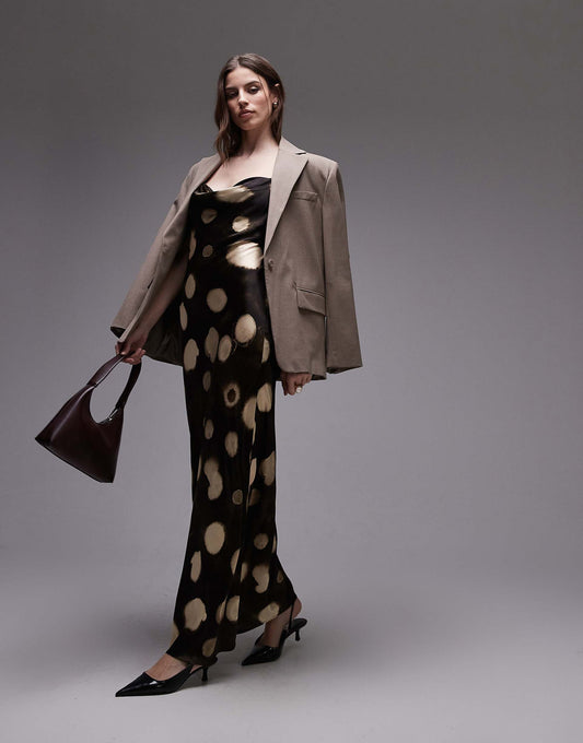 Cowl Slip Midi Dress