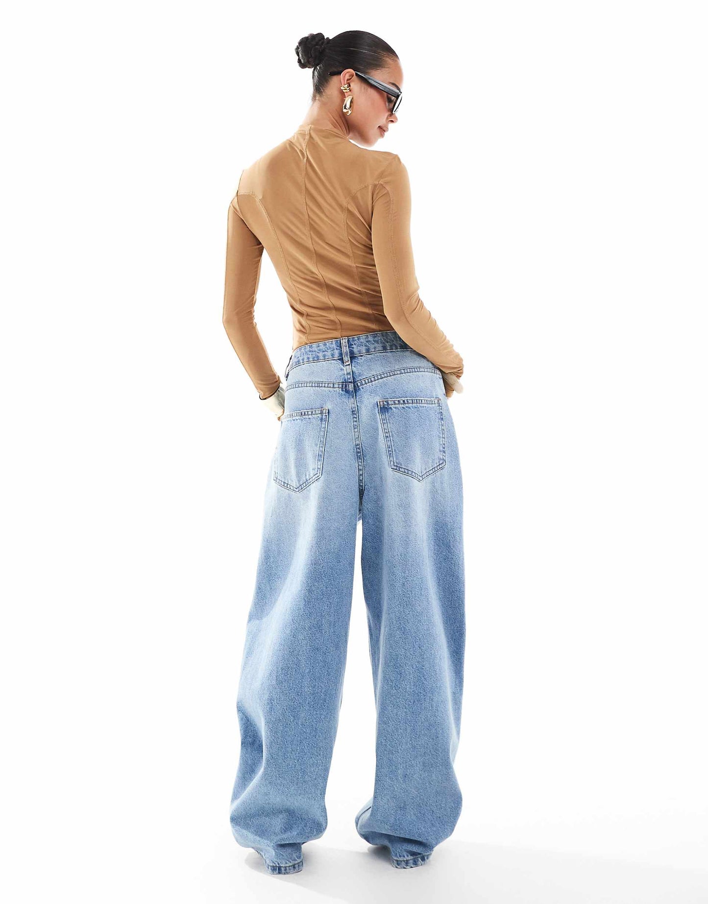 High Waisted Barrel Leg Jeans