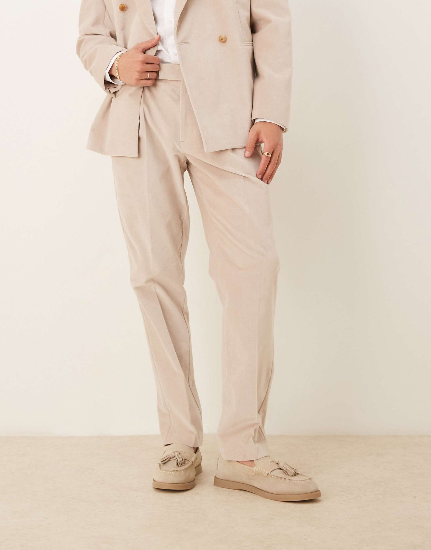 Slim Pleat Front Suit Trousers