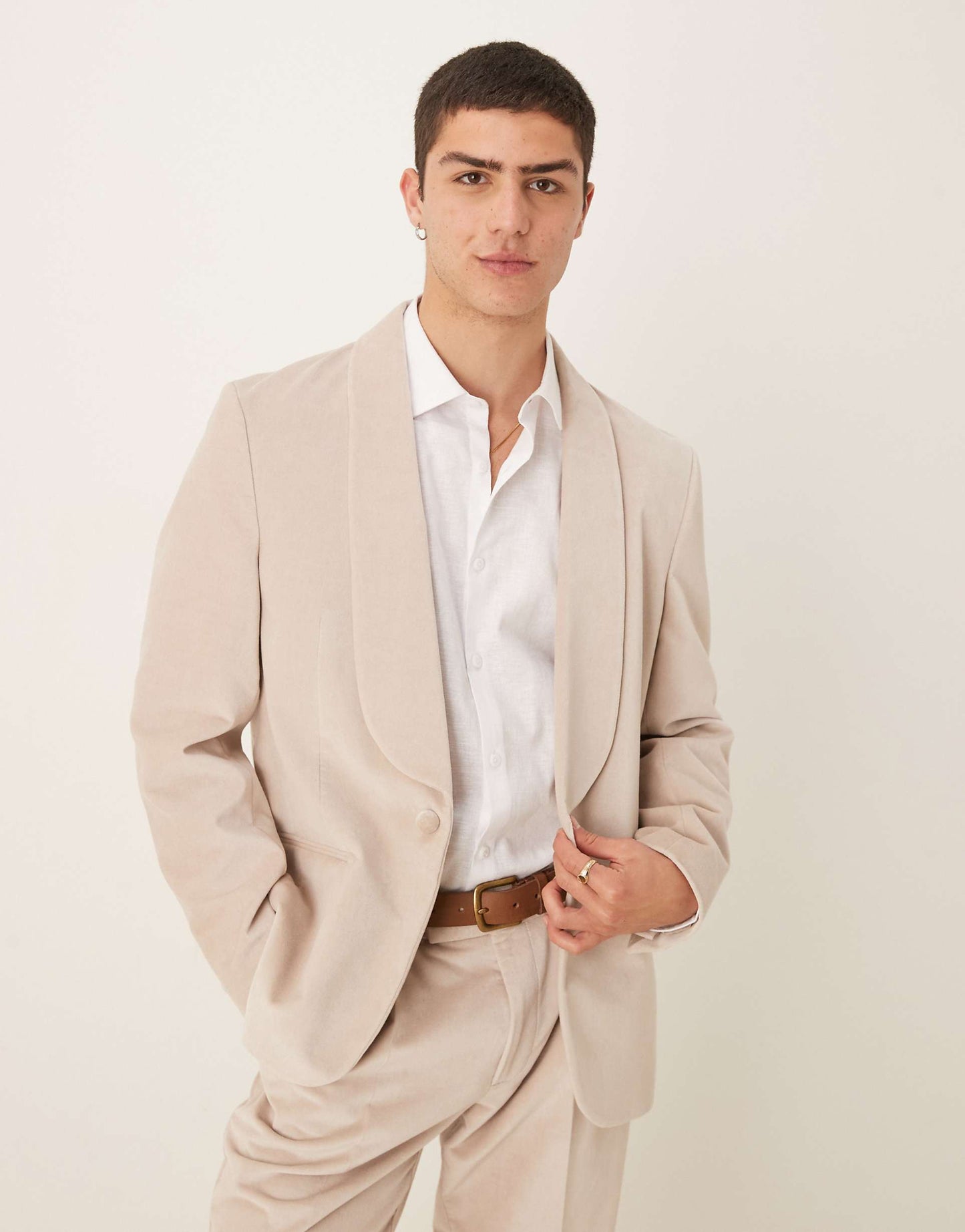 Summer Weight Cotton Velvet Slim Blazer
