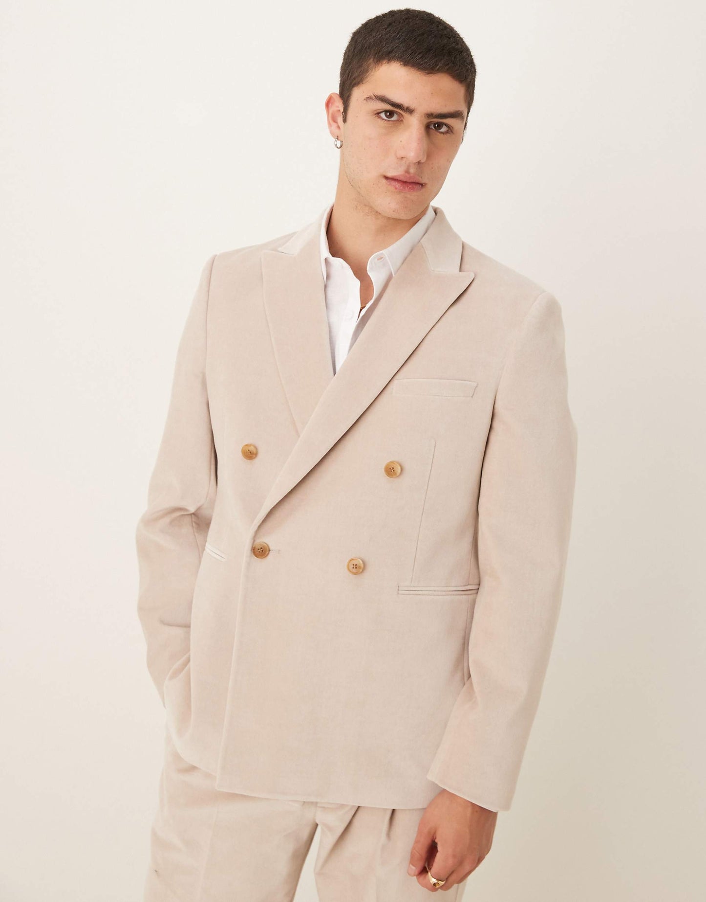 Slim Double Breasted Suit Jacket