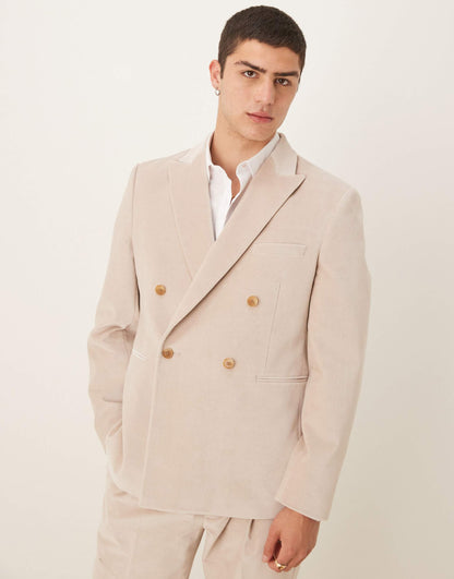 Slim Double Breasted Suit Jacket