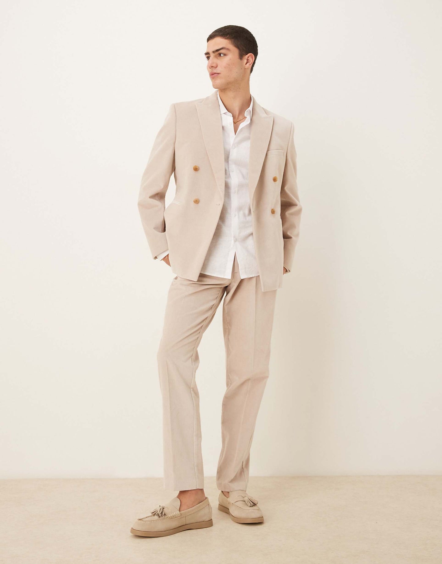 Slim Double Breasted Suit Jacket
