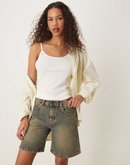 Herndon Loose Fit Denim Shorts