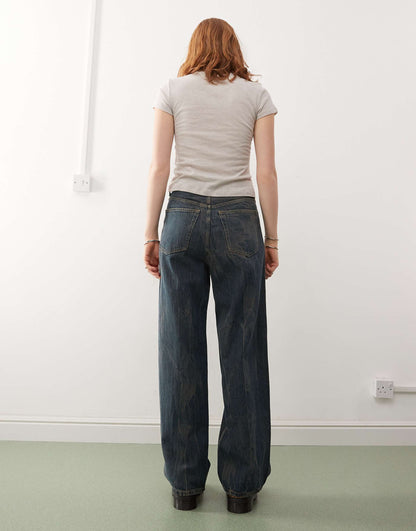 Astro Unisex Low Rise Loose Fit Baggy Jeans