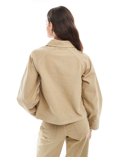 Oversized Cord Jacket With Pockets