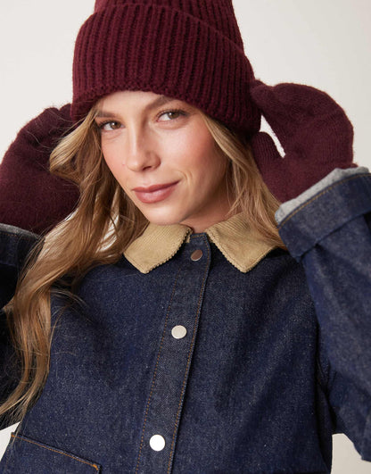 Boxy Canvas Jacket With Contrast Cord Collar