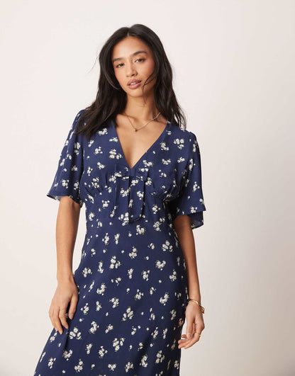 Petite Faith Midi Tea Dress With Bow