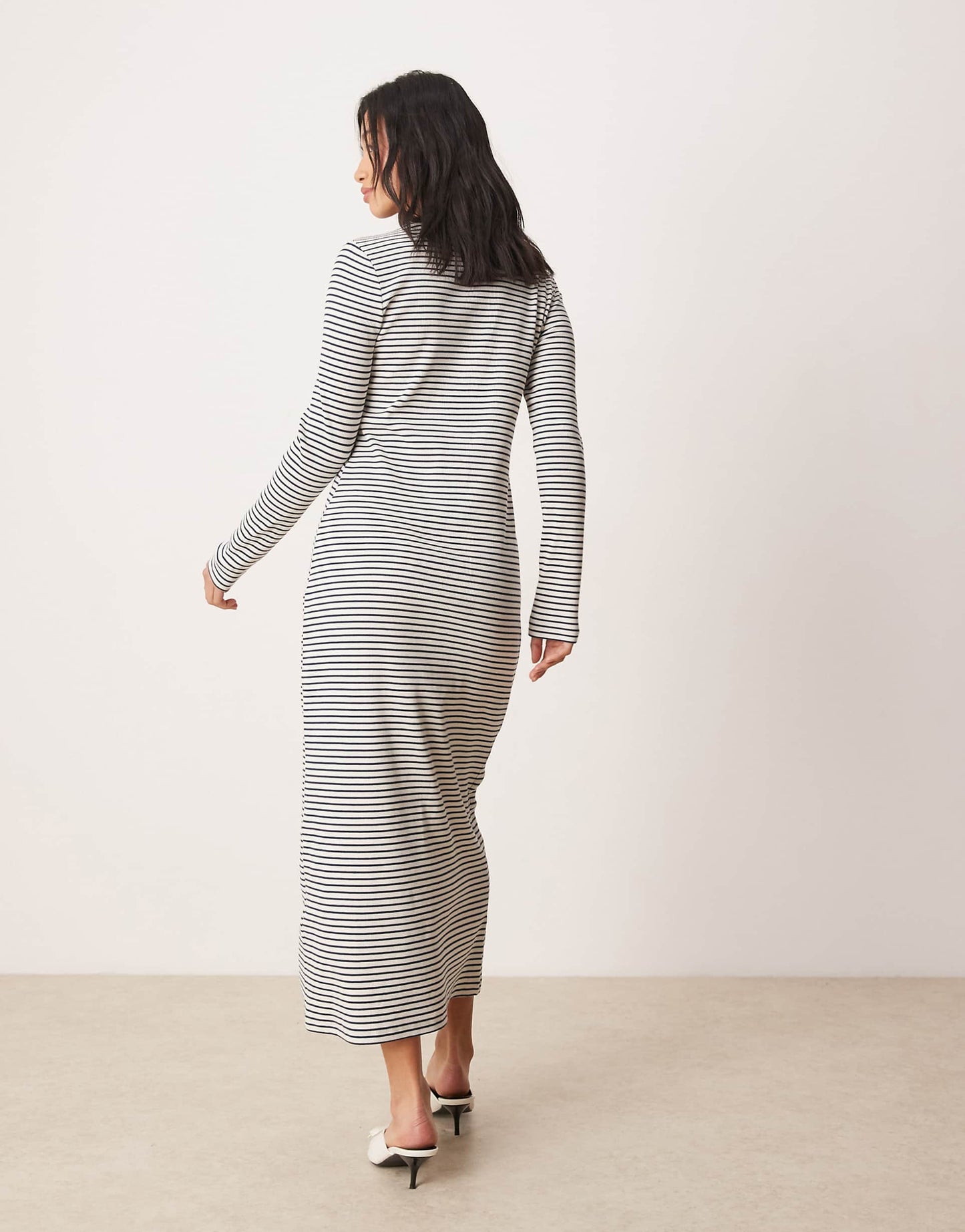 Petite Ribbed Column Maxi Dress