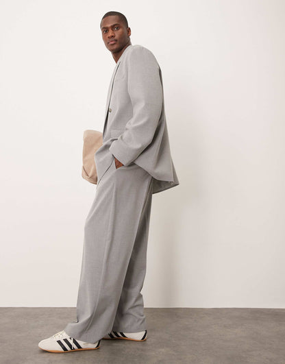 Wide Leg Suit Trousers