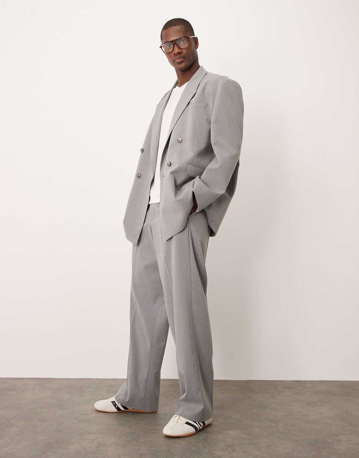 Wide Leg Suit Trousers