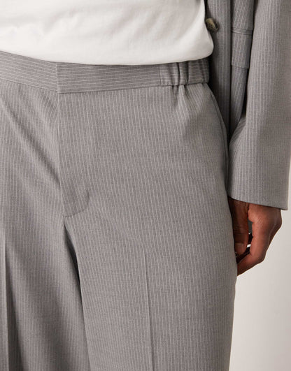 Wide Leg Suit Trousers