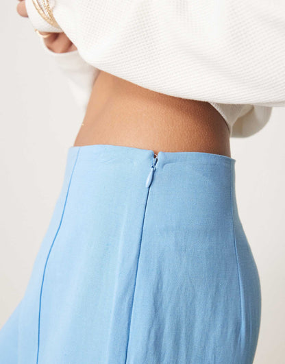 Petite Tailored Linen Culotte Trousers